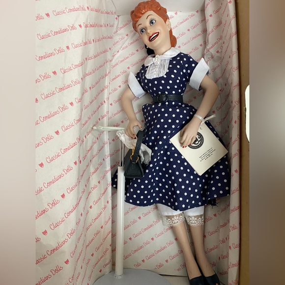I Love Lucy Lucille Ball Porcelain Doll Vintage Collectible